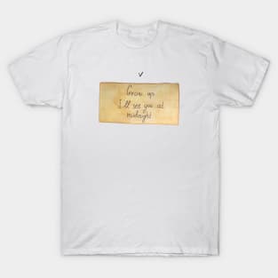 Grow up, i'll see you at midnight - Watercolour illustration T-Shirt